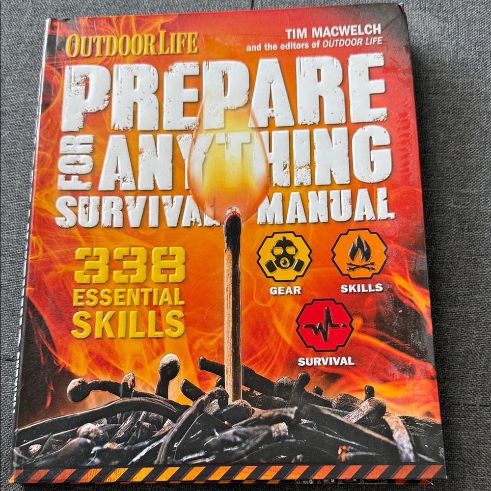 Outdoor Life Prepare for Anything Survival Manual - Red and Orange